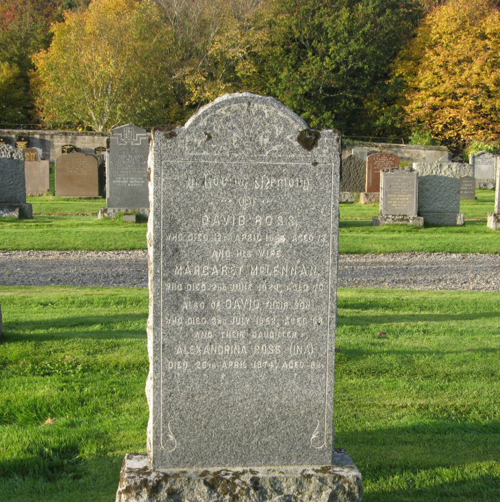 Photo of headstones/Margaret McLennan died 1923 MI Cromarty Gaelic West